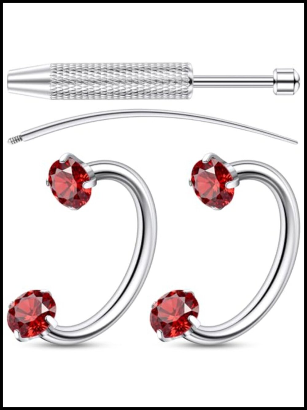 Horseshoe Septum Ring Nose Daith Earring Titanium Piercing Jewelry